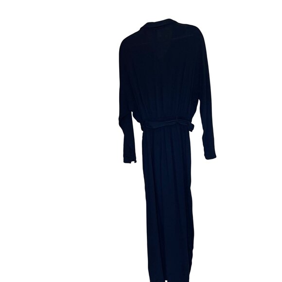 Carole Little Saint Tropez West Vintage Womens Jumpsuit Size 10 Black Crepe - Picture 2 of 15